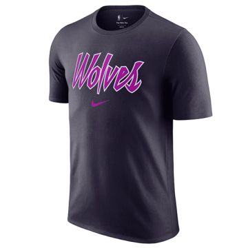 NBA MINNESOTA TIMBERWOLVES ESSENTIALS LOGO CITY EDITION T-SHIRT 'PURPLE DYNASTY'