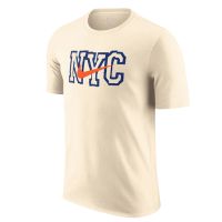 NBA NEW YORK KNICKS ESSENTIALS LOGO CITY EDITION T-SHIRT 'CREAM'